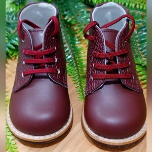 Josmo Burgundy Brown Toddlers Walking Shoes Sz 4